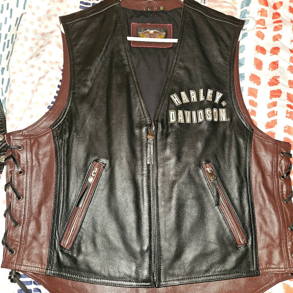 Harley Davidson 95th anniversary leather vest